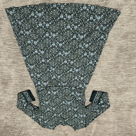 Lands End Dress Womens Large Green Floral V Neck Knot Twist Front Outdoor Casual - Picture 12 of 16